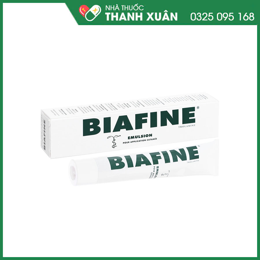 Biafine điều trị bỏng độ 1, độ 2, các vết thương ngoài da không nhiễm trùng, đỏ da thứ phát do xạ trị